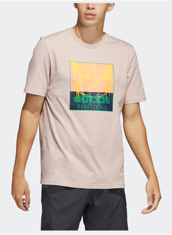 adidas Originals - Chain Net Basketball Graphic T-Shirt - Image 1