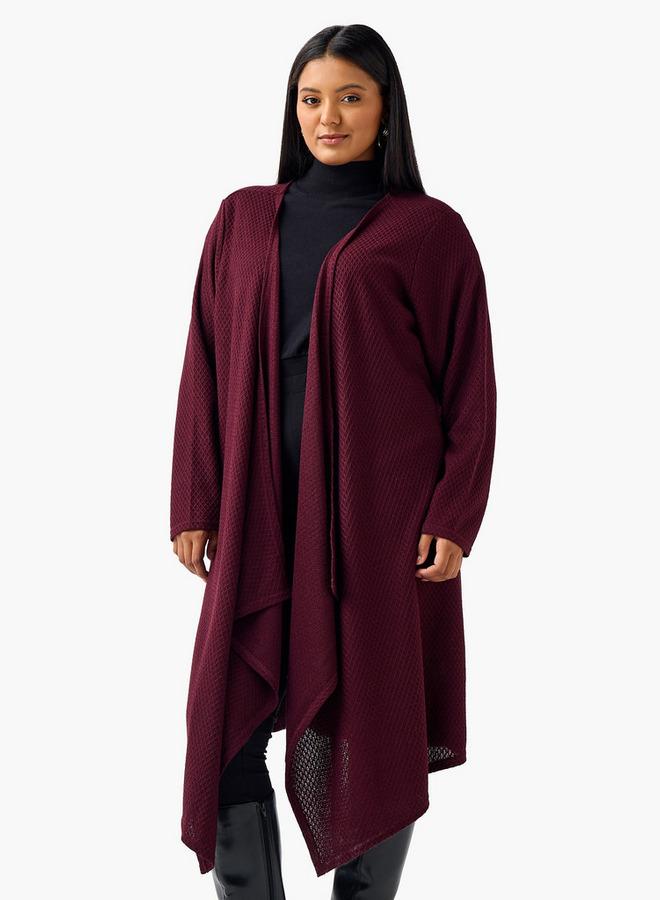  أولا بوبكن كارديجان طويل فضفاض من أولا بوبكن بنقشة بارزة - Image 1
