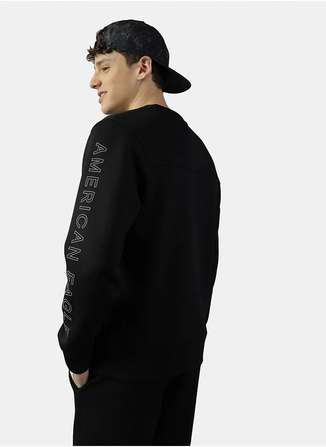 امريكان ايجل AE 24/7 Good Vibes Crew Neck Sweatshirt