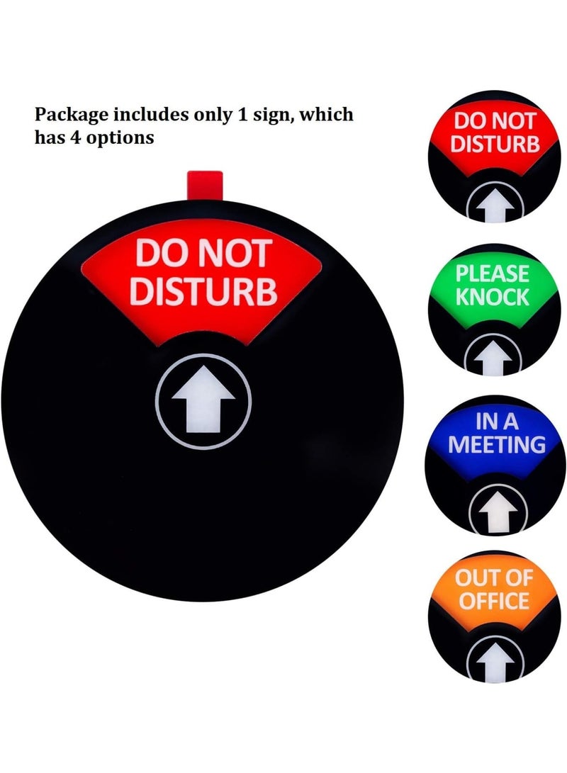 SYOSI Privacy Sign for Office Door, Do Not Disturb Mark, Out of Office, Please Knock, In a Meeting Conference Gate Symbol, Black, 5 Inch - Essential Phylum Decor for Professional Settings - Image 2