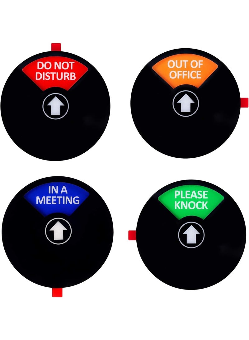 SYOSI Privacy Sign for Office Door, Do Not Disturb Mark, Out of Office, Please Knock, In a Meeting Conference Gate Symbol, Black, 5 Inch - Essential Phylum Decor for Professional Settings - Image 1