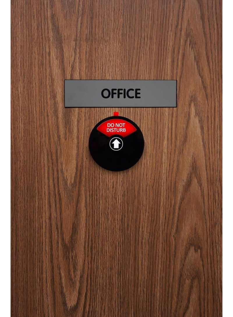 SYOSI Privacy Sign for Office Door, Do Not Disturb Mark, Out of Office, Please Knock, In a Meeting Conference Gate Symbol, Black, 5 Inch - Essential Phylum Decor for Professional Settings - Image 5