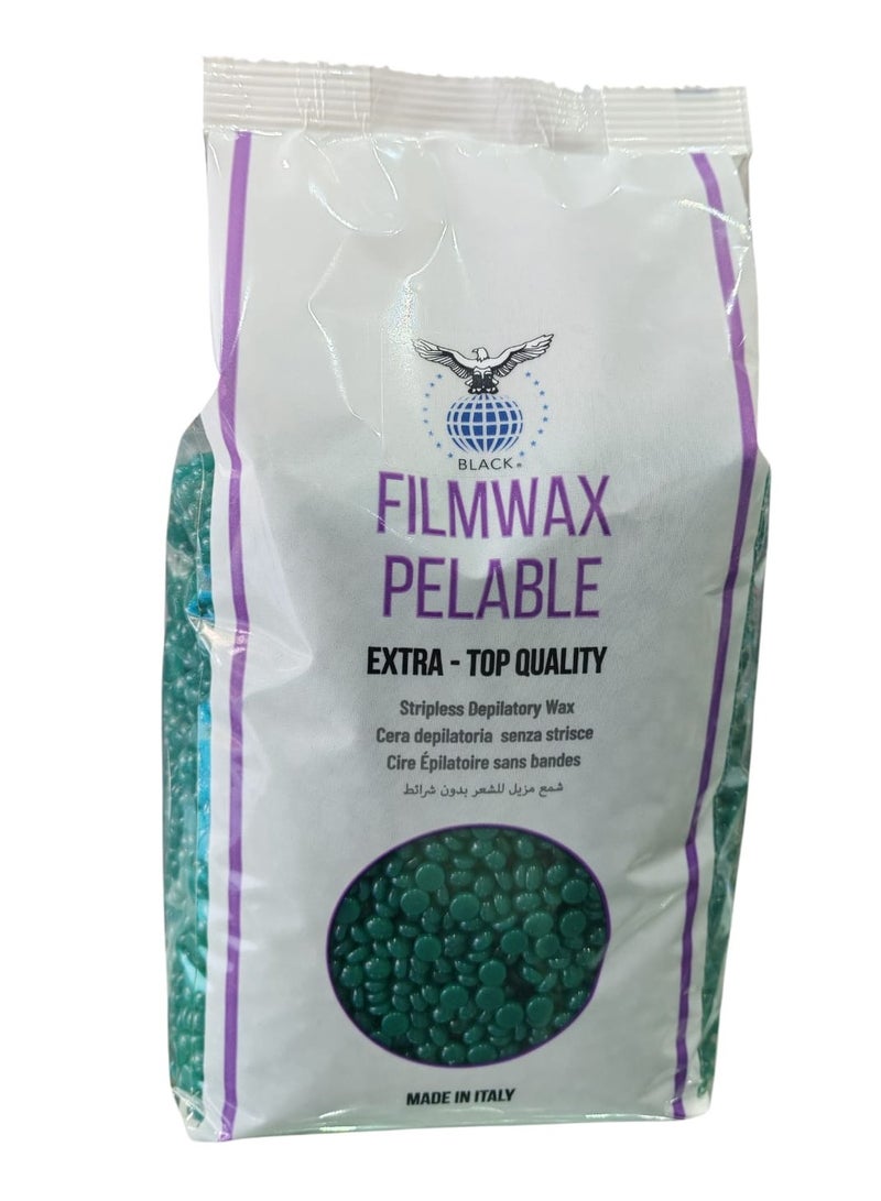 Black Fil Mwax Pelable Extra Top Quality Stripless Depilatory Wax Cera Depilatoria Senza Strisce Cire Epilatoire Sans Bandes 1000 ml - Image 1