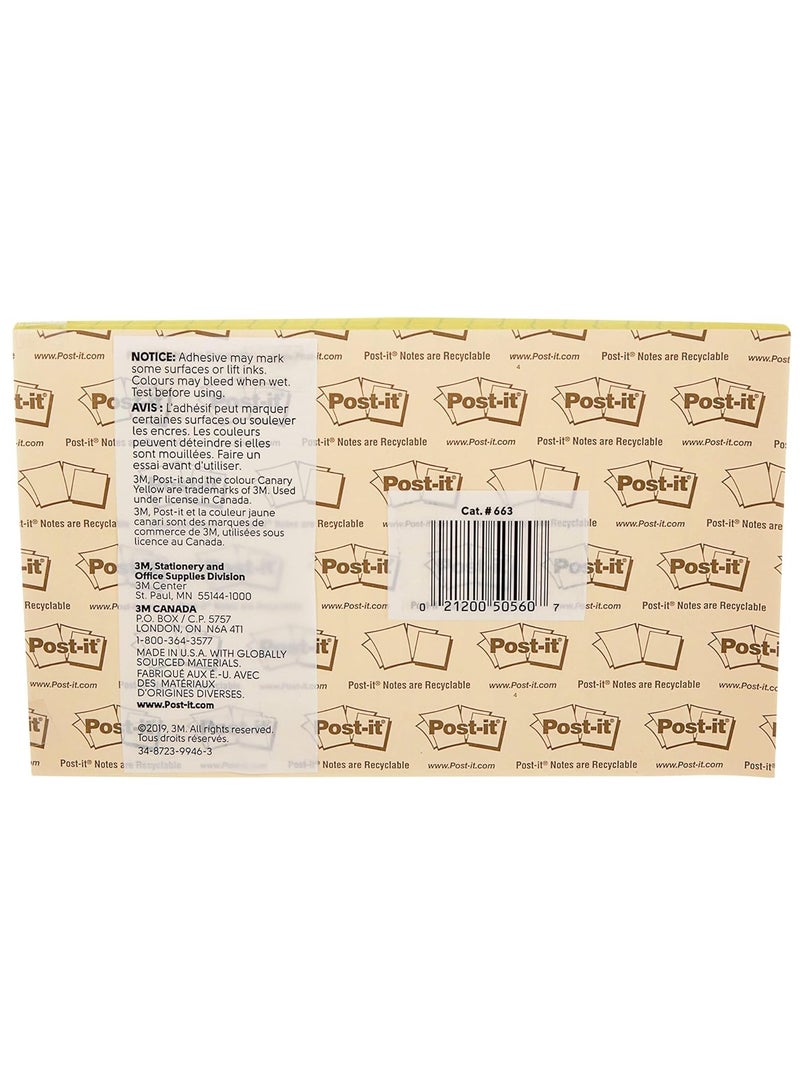 Post It 1 Pack Canary Yellow Lined Sticky Note 127 mm X 203 mm - Image 3