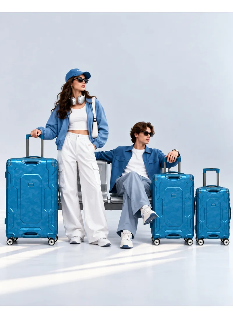 واف Polycarbonate Luggage Set 20/24/28 Inch with Cup  Holder, stylish Design, 360° Spinner Wheels & Telescopic Handle a