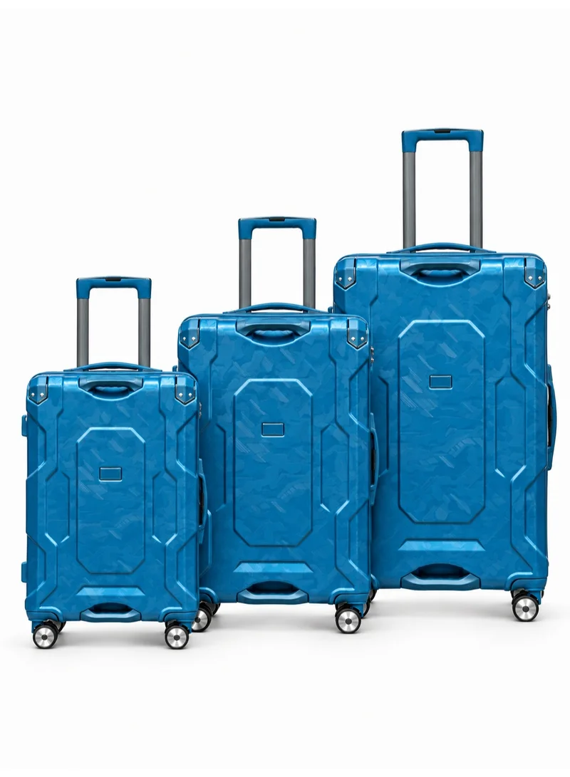 واف Polycarbonate Luggage Set 20/24/28 Inch with Cup  Holder, stylish Design, 360° Spinner Wheels & Telescopic Handle a