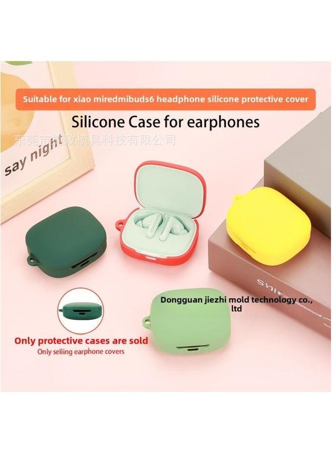Suitable For Red Rice Redmi Buds 6 Bluetooth Headset Protective Case Silicon Soft Rubber Shockproof Charging Bin Earphone Case-Colour:Dark Blue-Model:Buds - Image 2