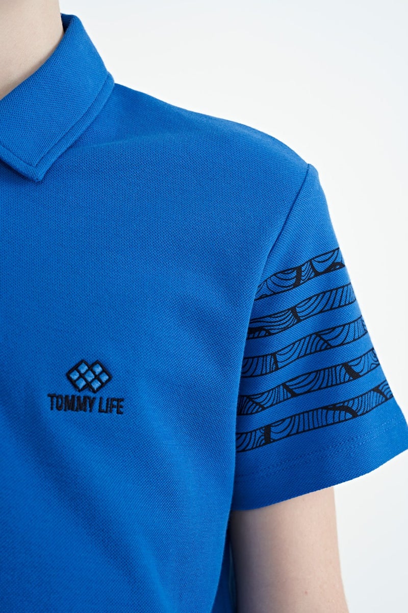 Tommy Life Saxe Sleeve Print Detailed Standard Pattern Polo Collar Boy T-Shirt - 11093  - Image 3