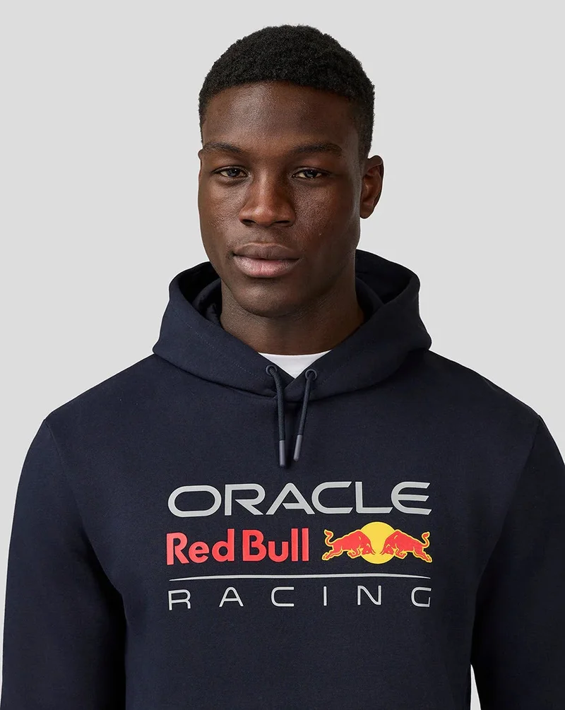 CASTORE Oracle Red Bull Racing Unisex Large Front Logo Hoodie - Night Sky