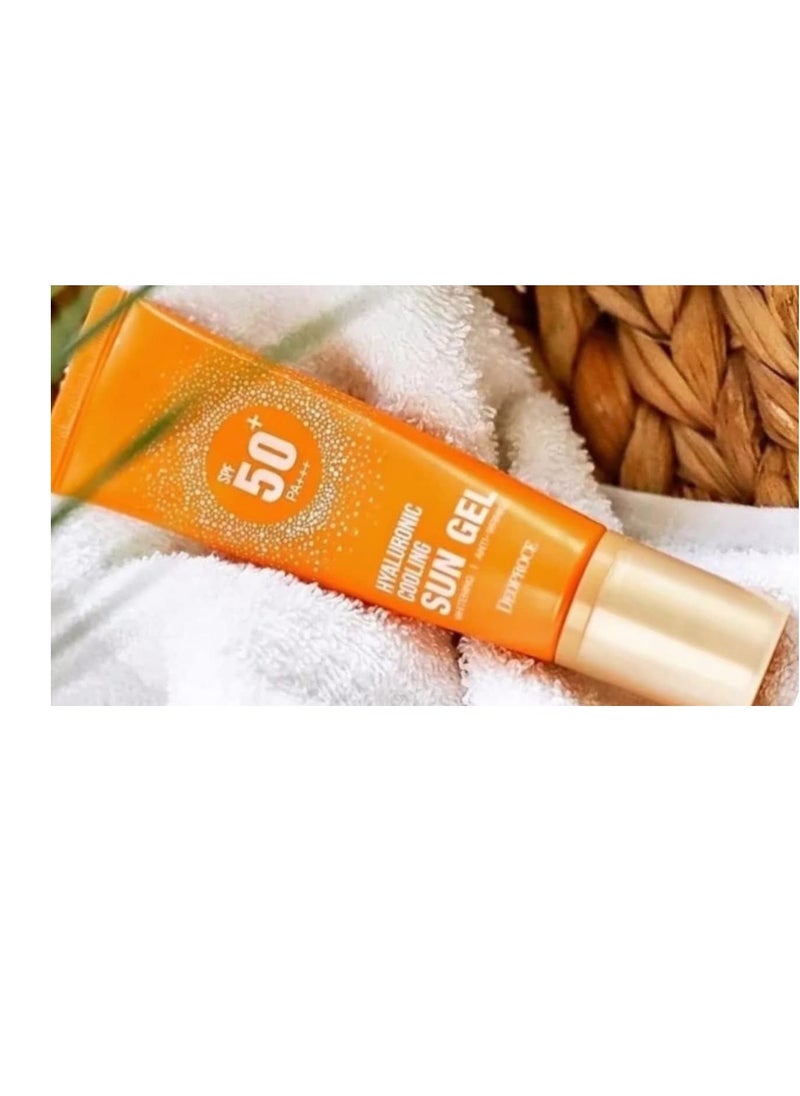 DEOPROCE - Deoproce Hyaluronic Cooling Sun Gel SPF50+ PA+++ 50g Korean Skincare |Anti-Aging| K-Beauty Sunscreen with No White Cast - Image 1