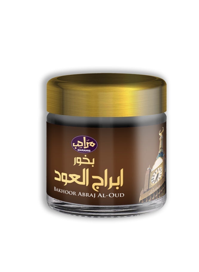 مرَاحِب بخور أبراج العود فاخر رائحة عود فواحة وثبات عالي للمجالس الراقية مراحب 30 جم - Image 1
