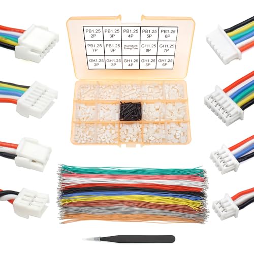 elechawk GH1.25 to PB1.25 Pre-Crimped Cables and Connectors Kit Compatible with JST GH 1.25mm and Molex PicoBlade 1.25mm for Pixhawk Cube 6C 6X Pixhawk4 - Image 1