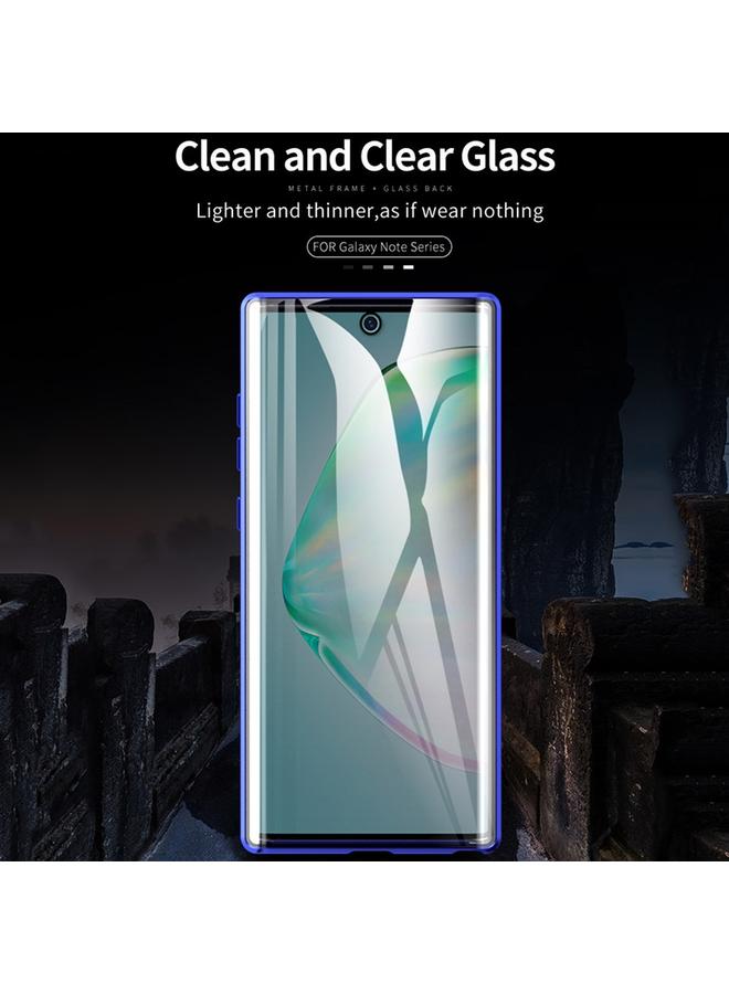 اس-توب جراب لهاتف Samsung Galaxy Note10 بإطار معدني مغناطيسي وغطاء زجاجي مقوى مزدوج الجوانب - Image 2