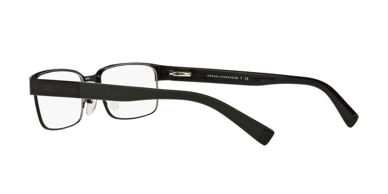 Armani Exchange A|X ARMANI EXCHANGE Men's AX1017 Rectangular Prescription Eyeglass Frames, Black/Demo Lens, 56 mm - Image 5