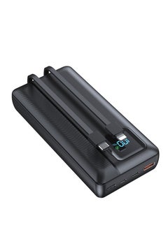 skjvxt Power Bank 20000mAh with with 2-Port Portable Charger, 22.5W Fast Charging, Built-in Cable, LED Display, Compatible for iPhone, Samsung Galaxy, etc.  - Image 1