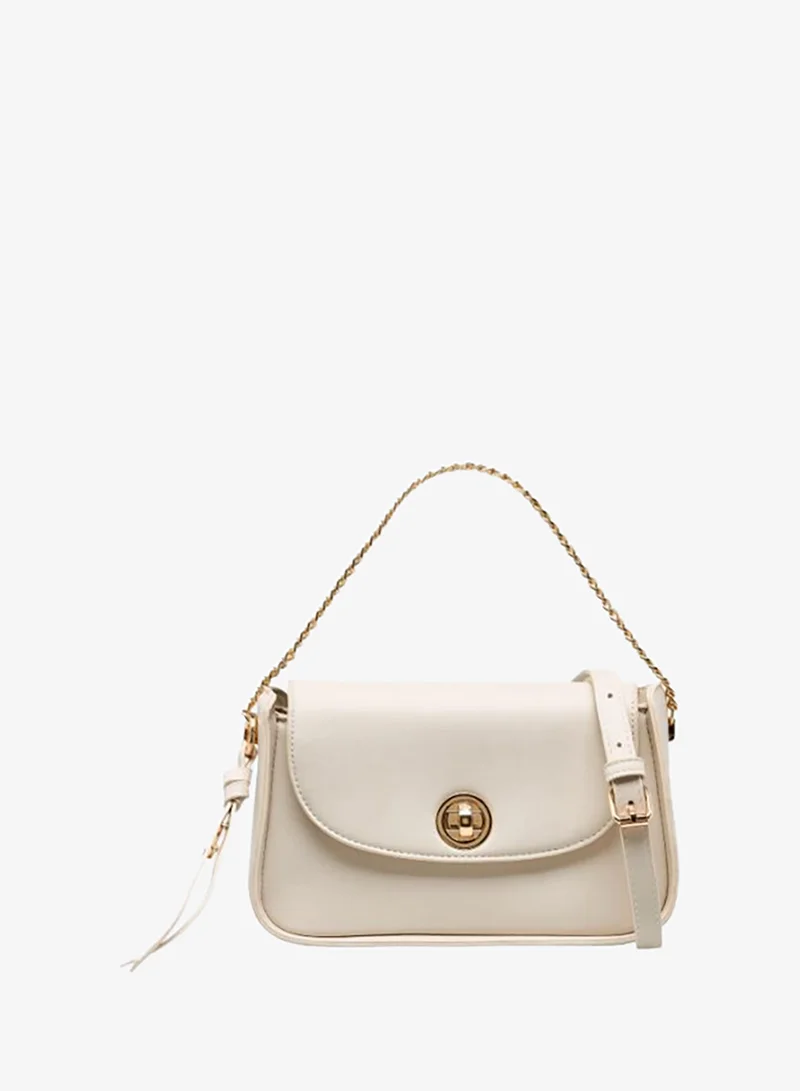 Sasha Sasha Solid Crossbody Bag with Twist Lock Closure