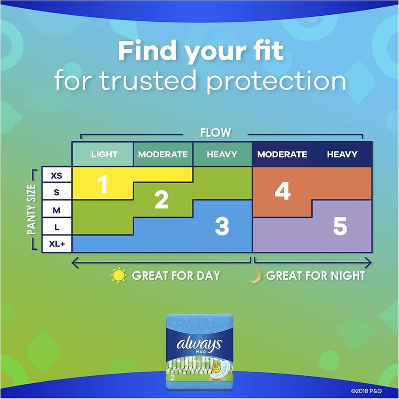 Always Maxi Unscented Pads without Wings, Long/Super, 22 Count - Image 5