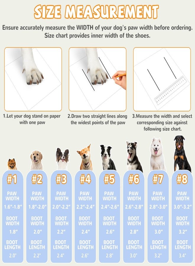 TEWIWAP Dog Shoes for Large Small Medium Dogs, Dog Boots & Paw Protectors to Prevent Licking, Anti-Slip Dog Booties with Reflective for Hot Pavement, Outdoor Hiking, Hardwood Floors, Winter Snow (Size 4) - Image 2