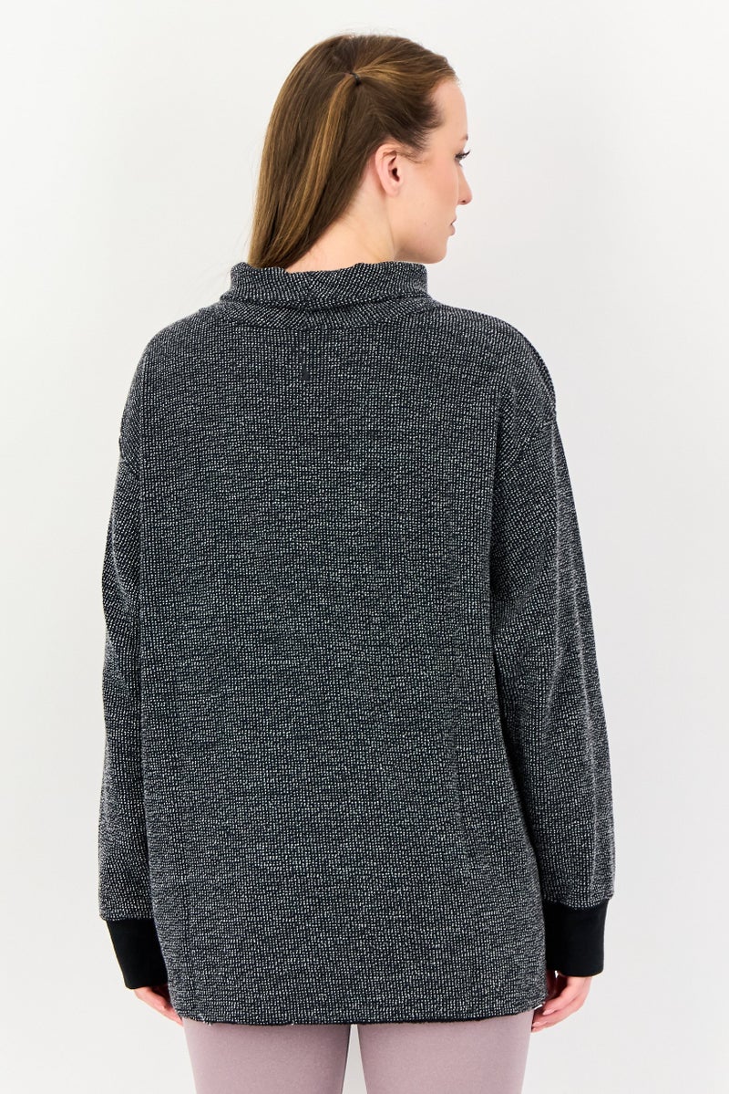 Nike Women Loose Fit Long Sleeve Training Sweater, Multicolor - Image 2