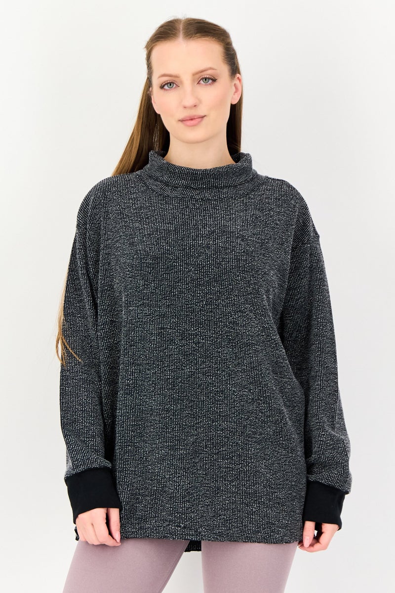 Nike Women Loose Fit Long Sleeve Training Sweater, Multicolor - Image 1