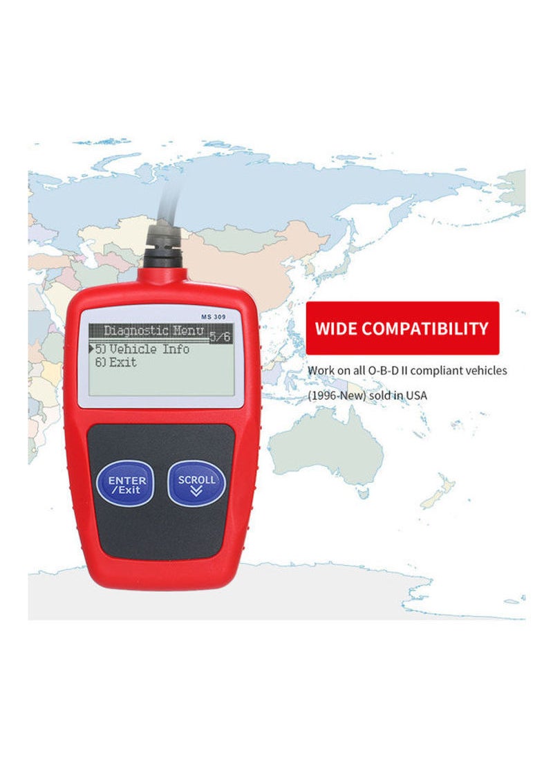 Multi-function Automotive Health Diagnostic Scanner Red 11cm