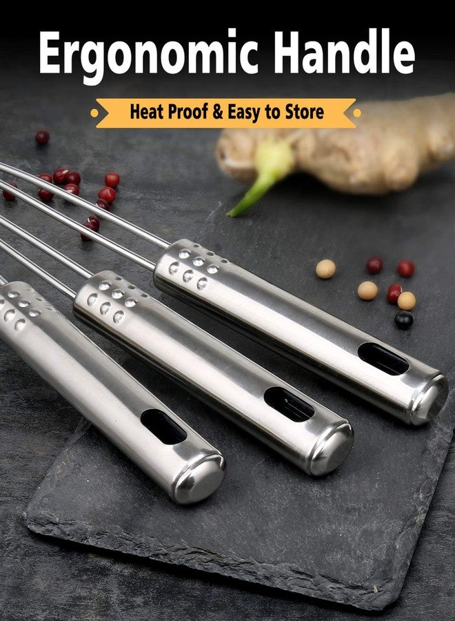 Fancymay مغرفة مصفاة عنكبوتية محسّنة من الفولاذ المقاوم للصدأ، طقم من 3 أحجام، ملعقة مصفاة للمطبخ للطبخ والقلي، مصفاة للمعكرونة، تحضير الطعام - 32.5 سم، 36 سم، 38 سم - Image 5