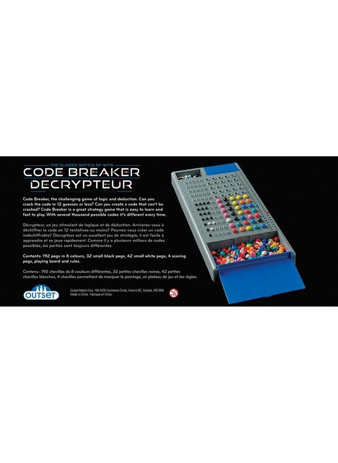 Outset Media - Outset Media Code Breaker The Classic Battle Of Wits Logic & Deduction Head To Head Strategy Code Creating & Cracking Peg Game Outset Media Ages 8+ 2 Players - Image 1