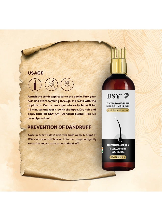 BSY Anti-Dandruff Herbal Hair Oil – 100 Ml - Image 3