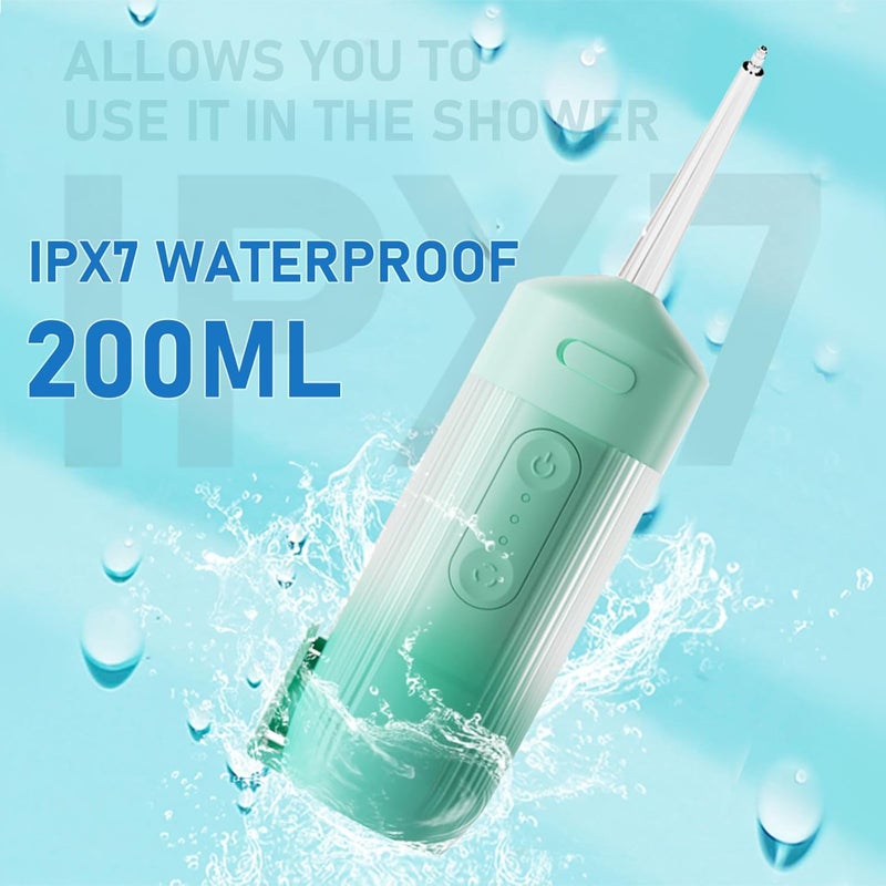 houscly Portable Water Flosser for Teeth Travel Mini Small Water Flosser Compact Electric Oral Irrigator Dental Flossing for Teeth Cleaning Cordless Advanced Tonsil Stone Kids Adults Braces - Image 5