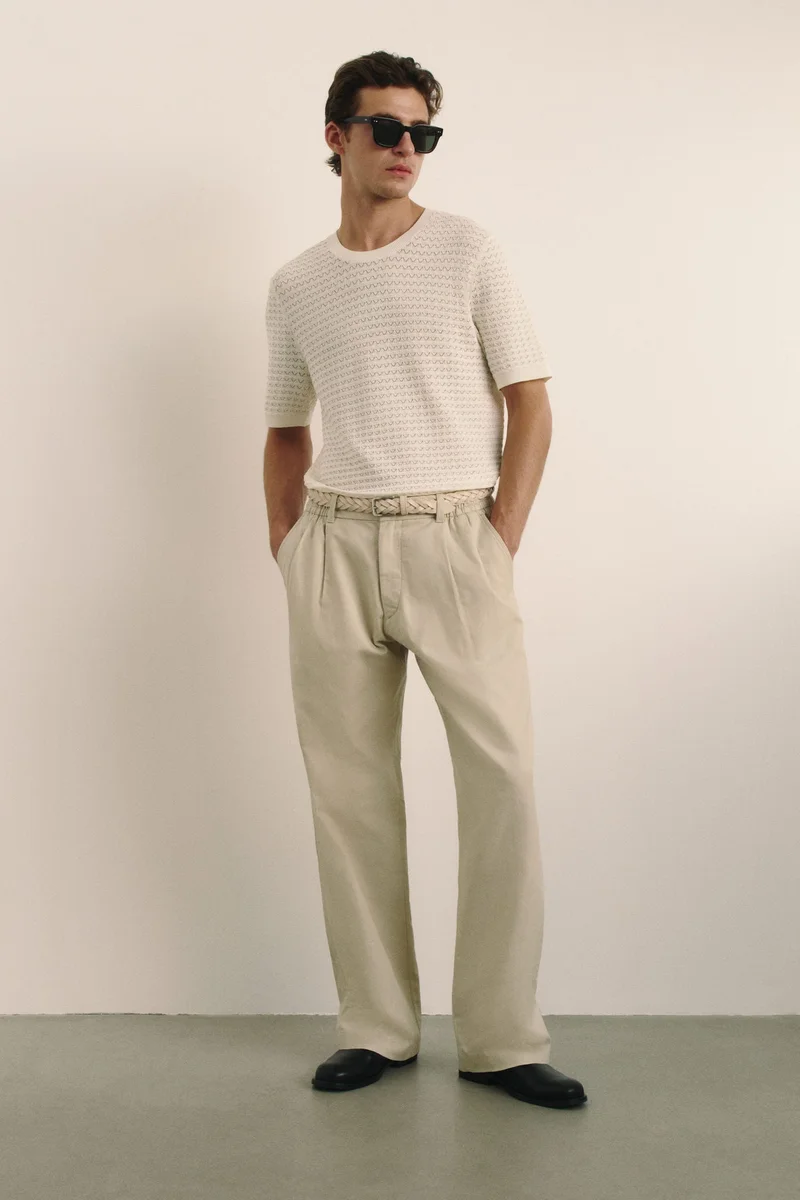 H&M Relaxed Fit Tailored linen-blend trousers