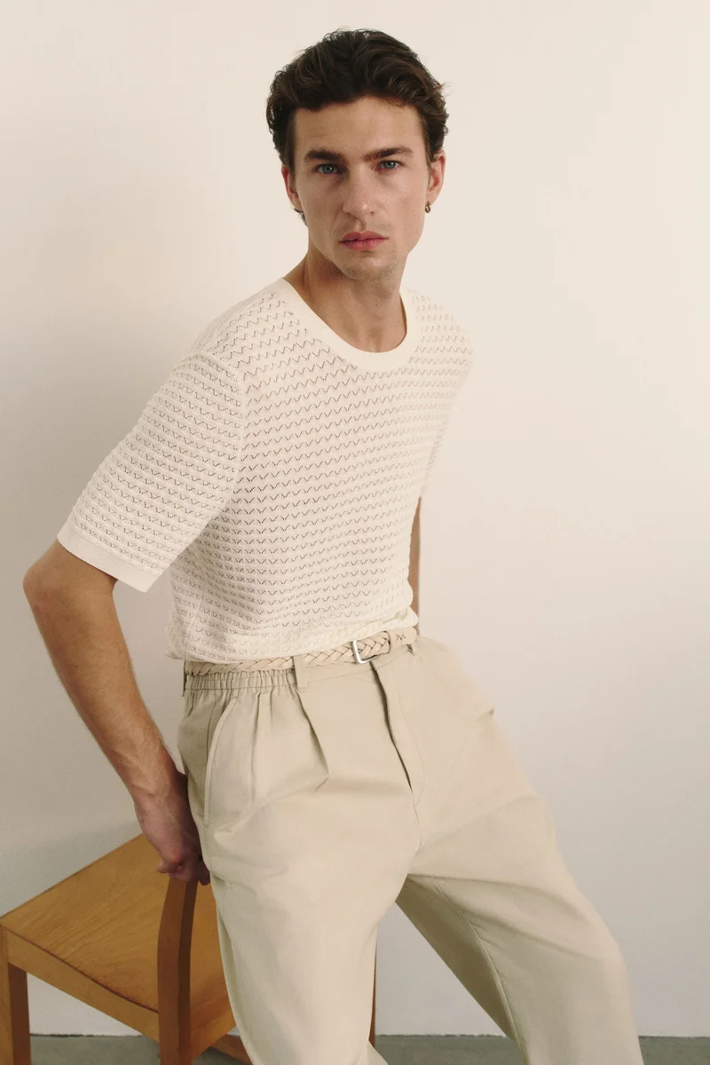 H&M Relaxed Fit Tailored linen-blend trousers