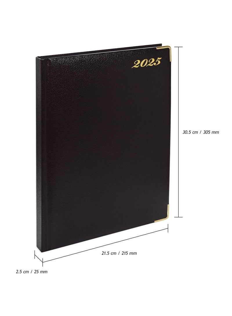 FIS A4 Diary 2025 English (Golden Corners) Chocolate - FSDI42E25CH - Image 4