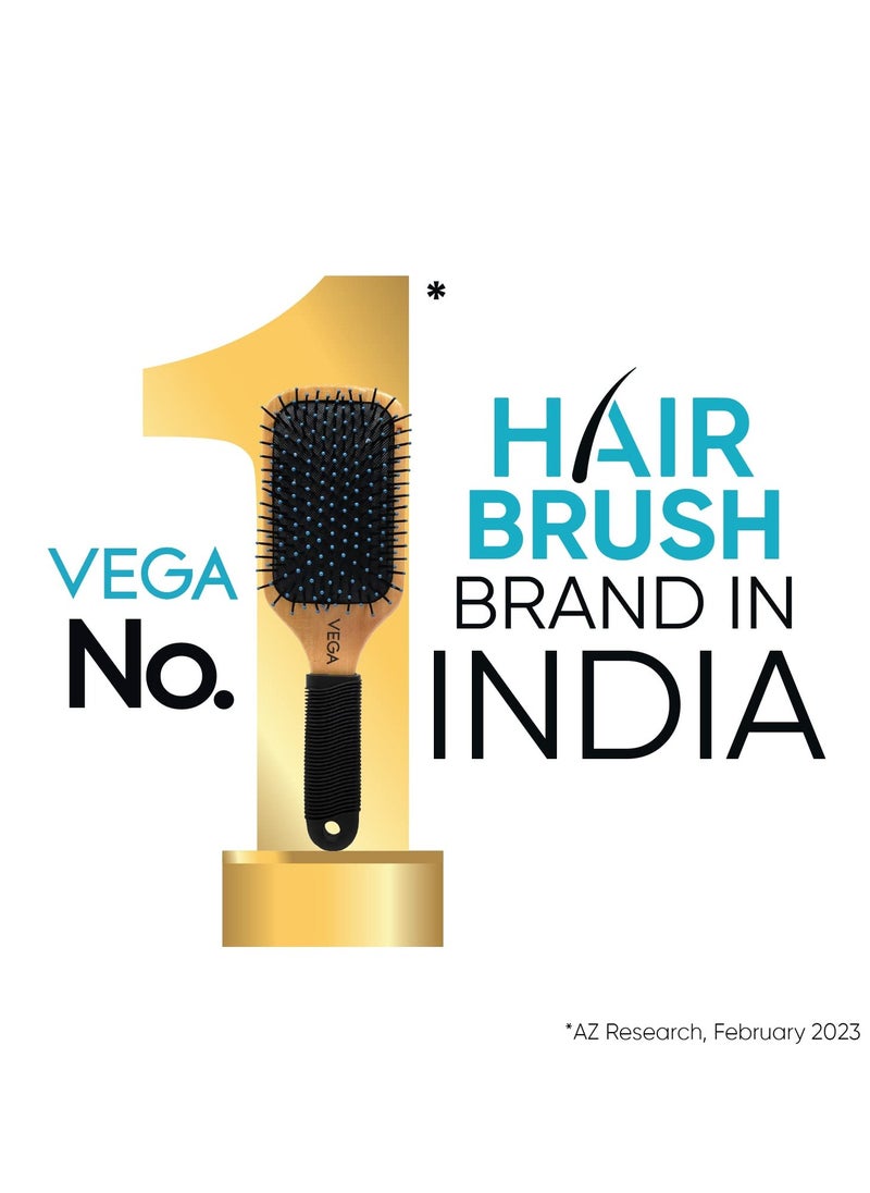 Vega Vega Round Hair Brush (India's No.1* Hair Brush Brand) For Adding Curls, Volume & Waves In Hairs| Men and Women| All Hair Types (R3-RB)  - Image 2