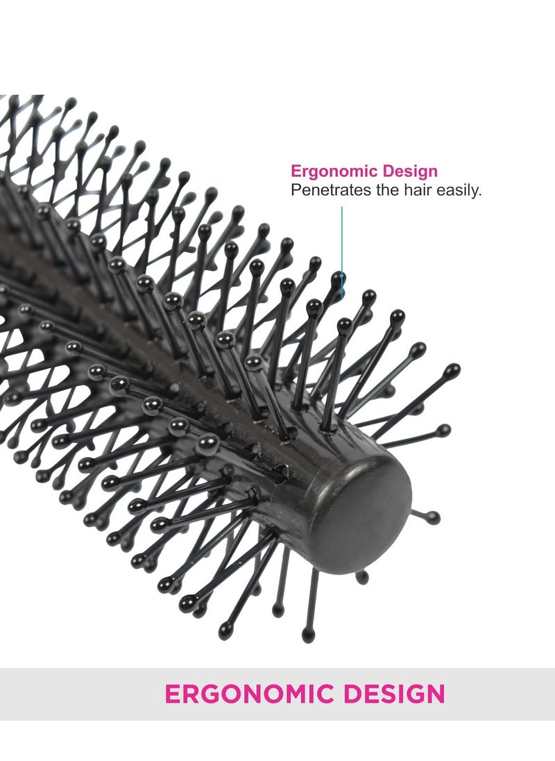 Vega Vega Round Hair Brush (India's No.1* Hair Brush Brand) For Adding Curls, Volume & Waves In Hairs| Men and Women| All Hair Types (R3-RB)  - Image 5