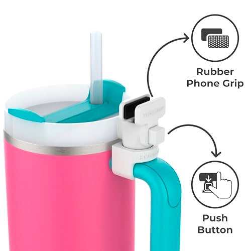 HYDRA CUP HydraClip Phone Attachment - Watch, Carry, Record, & Stay Organized, Use as Phone Stand or Tripod, Hands Free Detachable, Stanley Cup Accessories, Spring Loaded Secure Grip (White) - Image 3