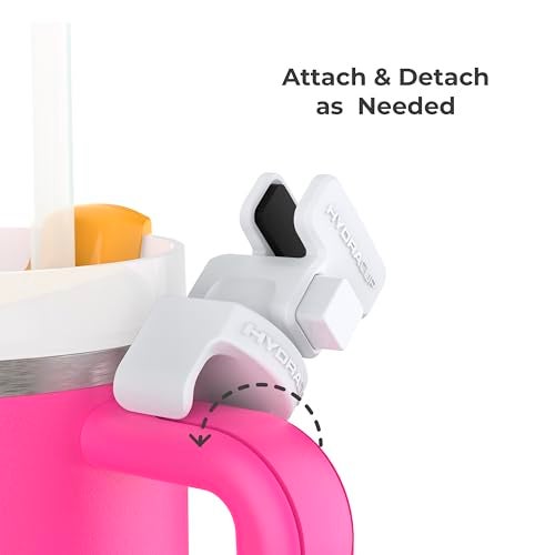 HYDRA CUP HydraClip Phone Attachment - Watch, Carry, Record, & Stay Organized, Use as Phone Stand or Tripod, Hands Free Detachable, Stanley Cup Accessories, Spring Loaded Secure Grip (White) - Image 4