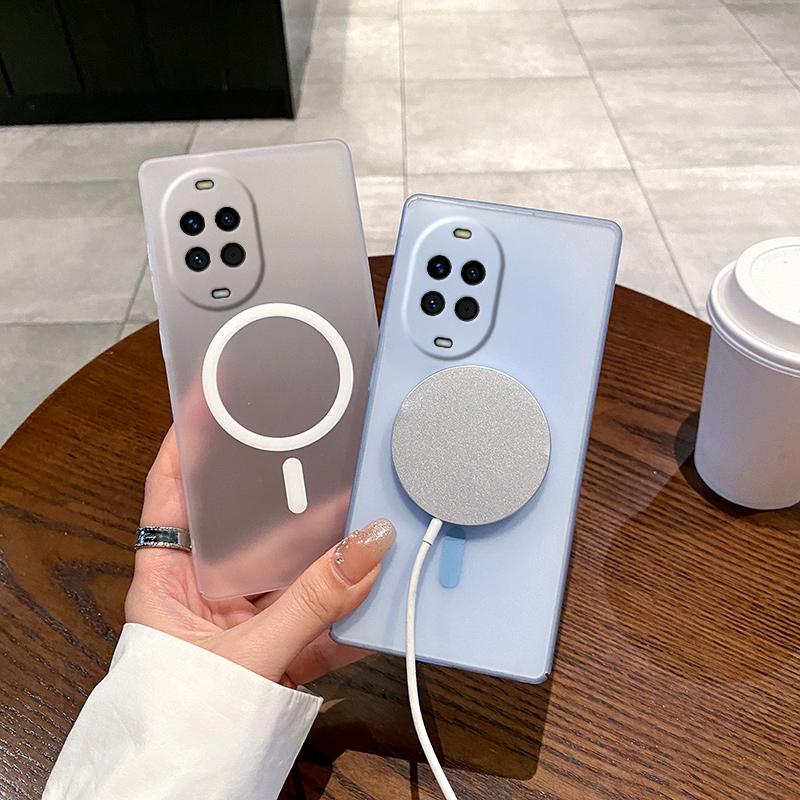 جراب هاتف Huawei nova 14 Fine Hole Ice Fog MagSafe PC (رمادي تيتانيوم) - Image 4