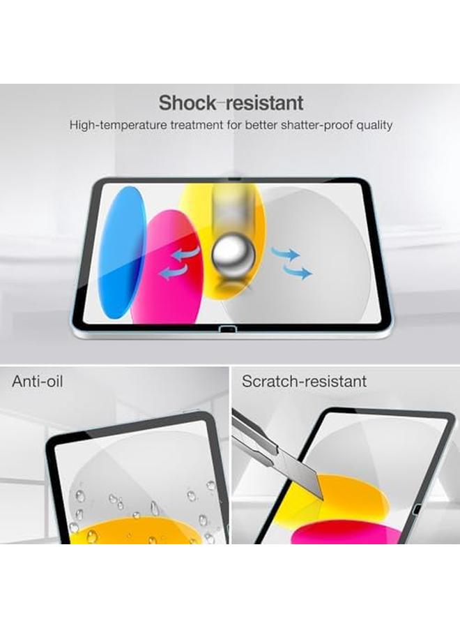Procases 2 Pack Screen Protector For Ipad 10Th Generation + 2 Pack Camera Lens Protector Matching Ipad Colors Tempered Glass Film For Ipad 10 10.9 2022 Silver - Image 5