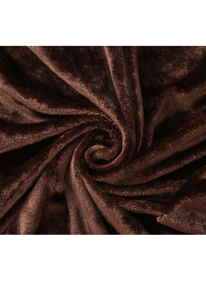 TIB® Warm Quilt Cover Double Bed with Zipper, Duvet Cover Double Bed Soft Flannel (90x100) Inches (Coffee) - Image 3