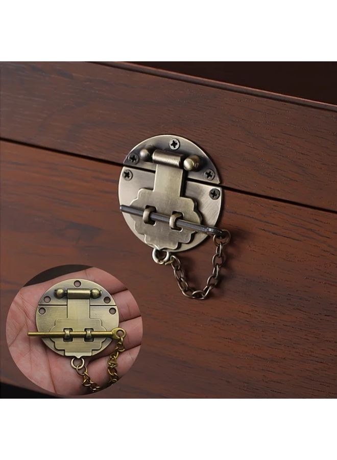 3pcs Vintage Style Brass Alloy Locks Decorative Latch for Jewelry Boxes Suitcases - Image 2