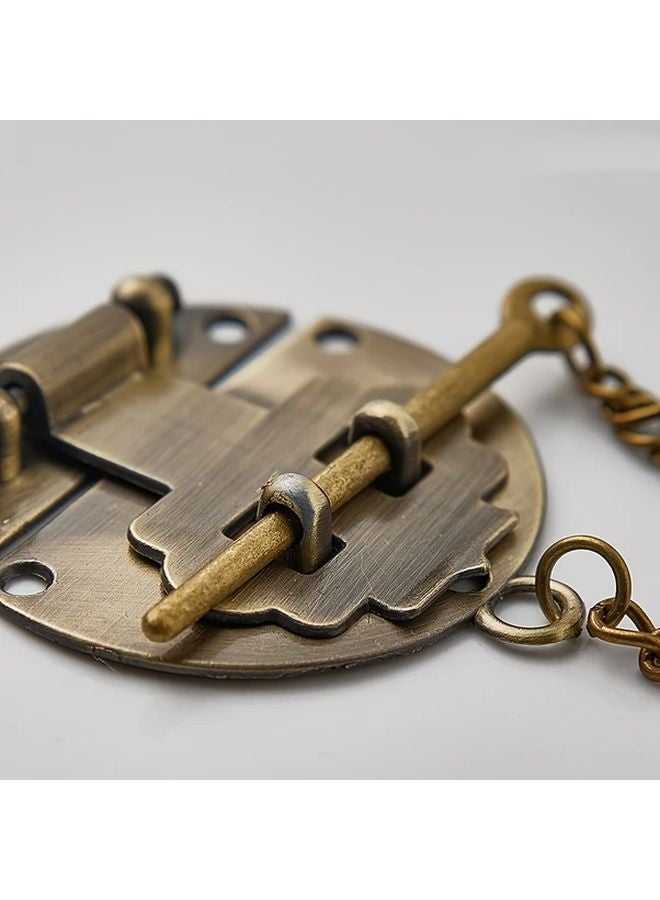 3pcs Vintage Style Brass Alloy Locks Decorative Latch for Jewelry Boxes Suitcases - Image 5