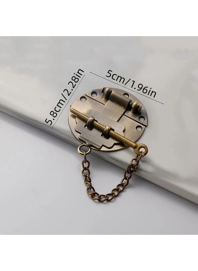 3pcs Vintage Style Brass Alloy Locks Decorative Latch for Jewelry Boxes Suitcases - Image 4