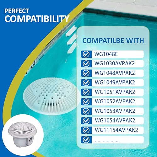 XINGBAO WG1048E White Pool Main Drain Cover Replacement Compatible with WG1048E for Suction and Dual Outlet Cover Replacement for Pools - Image 4