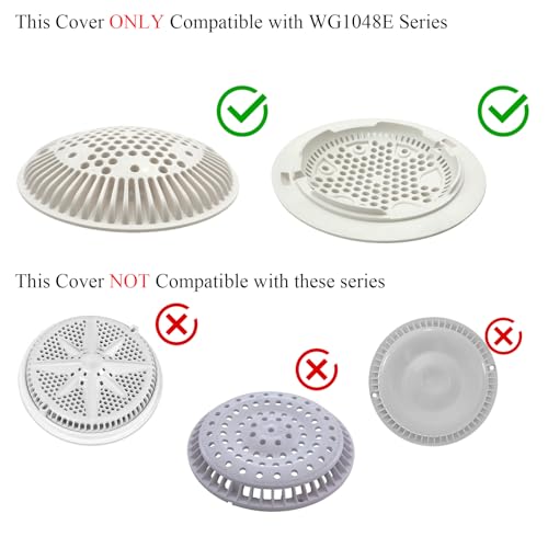 XINGBAO WG1048E White Pool Main Drain Cover Replacement Compatible with WG1048E for Suction and Dual Outlet Cover Replacement for Pools - Image 2