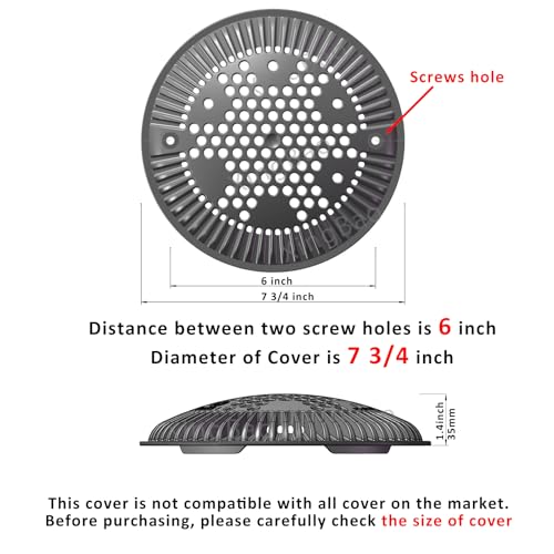 XINGBAO WG1048E White Pool Main Drain Cover Replacement Compatible with WG1048E for Suction and Dual Outlet Cover Replacement for Pools - Image 3