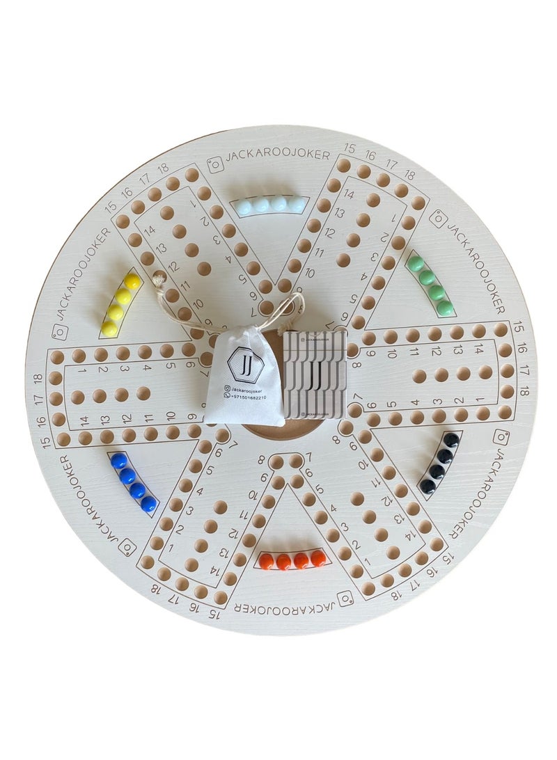 جاكارو جوكر لعبة جاكارoo اللوحية المزدوجة الجوانب لـ 4 أو 6 لاعبين مع الملحقات - Image 4