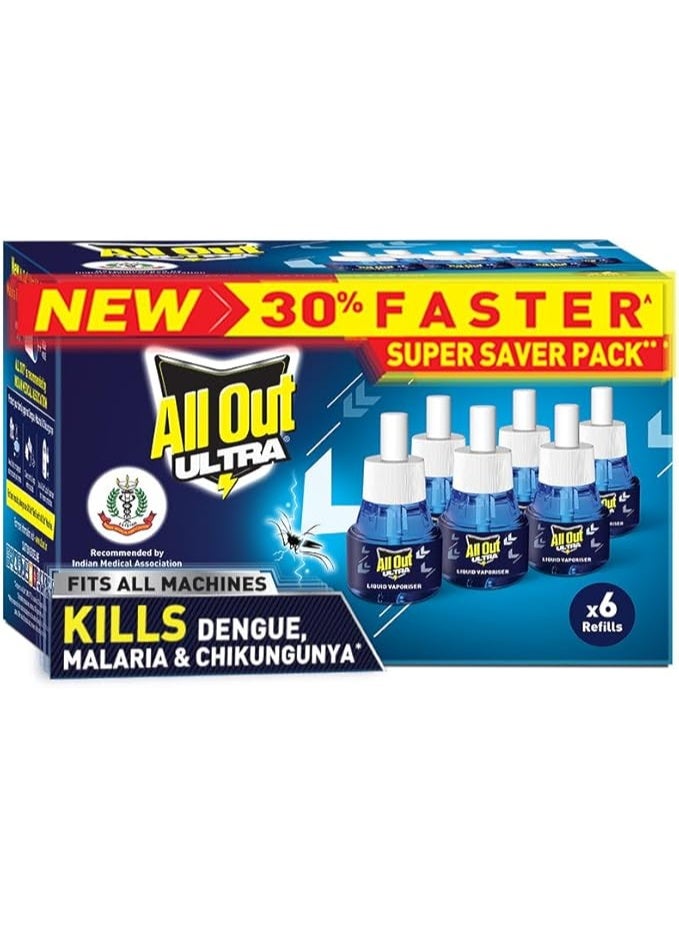 All Out Ultra Liquid Vaporiser Mosquito Repellent Refills, 6x45ml - Image 2