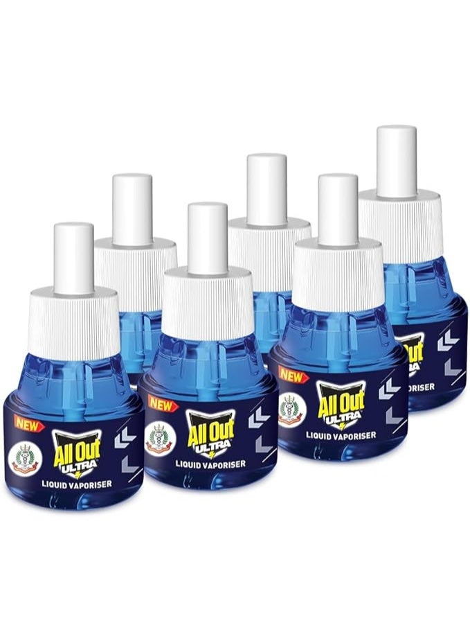 All Out Ultra Liquid Vaporiser Mosquito Repellent Refills, 6x45ml - Image 1