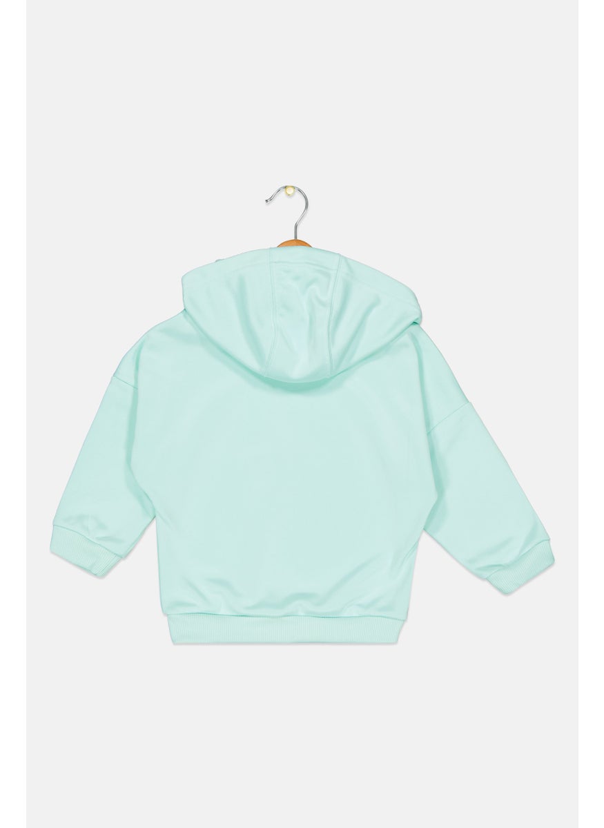 Adidas Adidas x Lego Kids Boys Hooded Solid Long Sleeve Sweatshirt, Aqua Blue  - Image 2