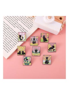 KASTWAVE KASTWAVE Fashion Cartoon Daily Life Decor Enamel Brooch Pins Set for Women's Clothing Decorate,8 Pcs  - Image 5